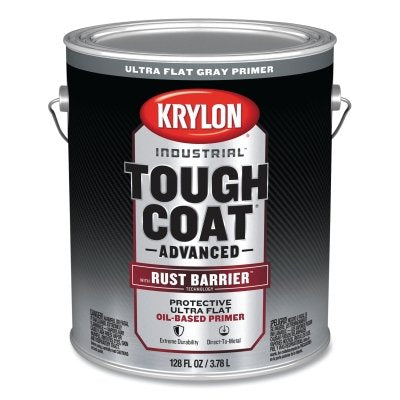 Tough Coat Advanced with Rust Barrier Technology Spray Paint, 1 gal, Gray Primer