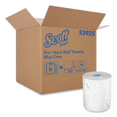 Pro High Capacity Hard Roll Towel, White, 7.5 in W x 700 ft L, 6 RL/CA