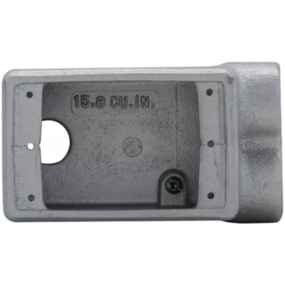 Condulet FS Box, Feraloy Iron Alloy, 2-3/4 Depth, 1-Gang, 3/4 in. Hubs Back/Same End