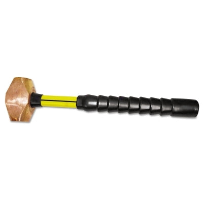 Classic Nuplaglas Brass Sledge Hammer, 6 lb Head, 18 in Fiberglass Handle, Super Grip