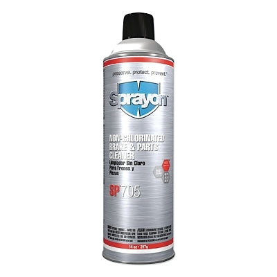 SP705 Non-Chlorinated Brake and Parts Cleaner, 20 oz Capacity, Aerosol Can, Mild Solvent Scent