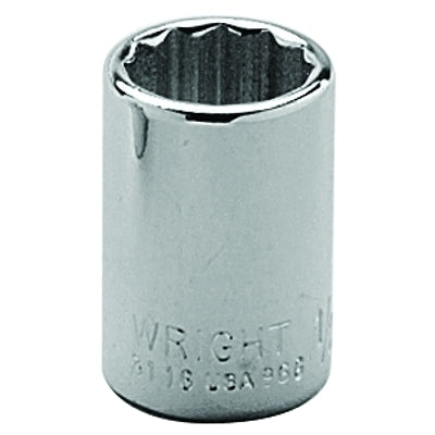 3/8" Dr. Standard Sockets, 3/8 in Drive, 1/2 in, 12 Points, Chrome-Plated