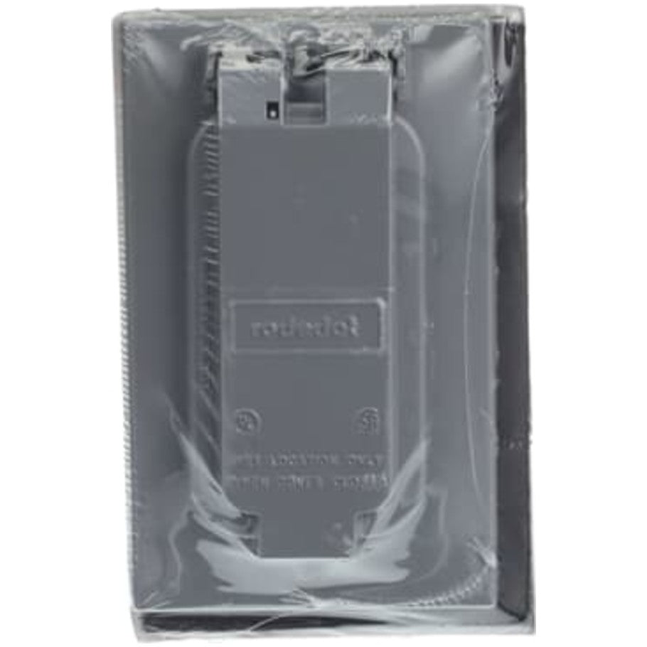 Red-Dot Weatherproof Cover, Die-Cast Aluminum, Lift Lid, Silver, 1-Gang, Device Mount, GFCI Receptacle, Vertical