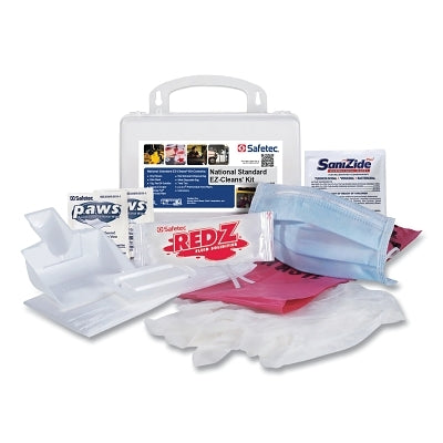 National Standard EZ-Cleans Kit, Body Fluid Spills, Economic, Disposable, Carry Handle