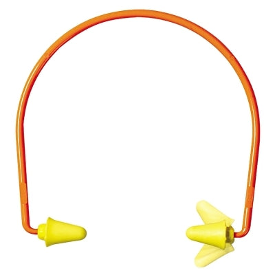 3M 320-1000 E-A-Rflex 28 Semi-aural Hearing Protector, ABS, Polyurethane, Yellow, Banded