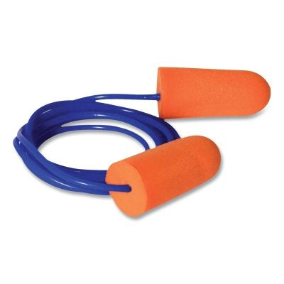 Resistor 32 Disposable Foam Earplug, Polyurethane Foam, Orange, Corded