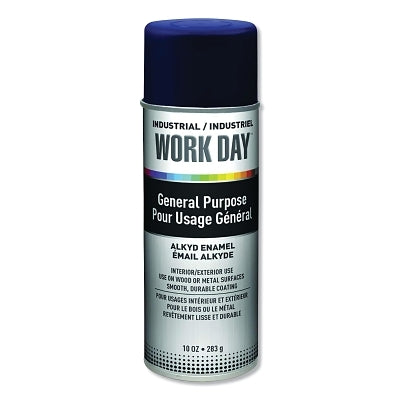 Industrial Work Day Enamel Paint, 10 oz, Aerosol Can, Blue