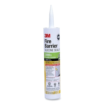 3M 051115-11558 Fire Barrier Silicone Sealant, 2000+, 10.3 fl oz, Cartridge, Gray