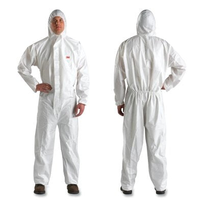 3M 046719-40162 Disposable Protective Coverall 4510 Series, Hooded, White, X-Large
