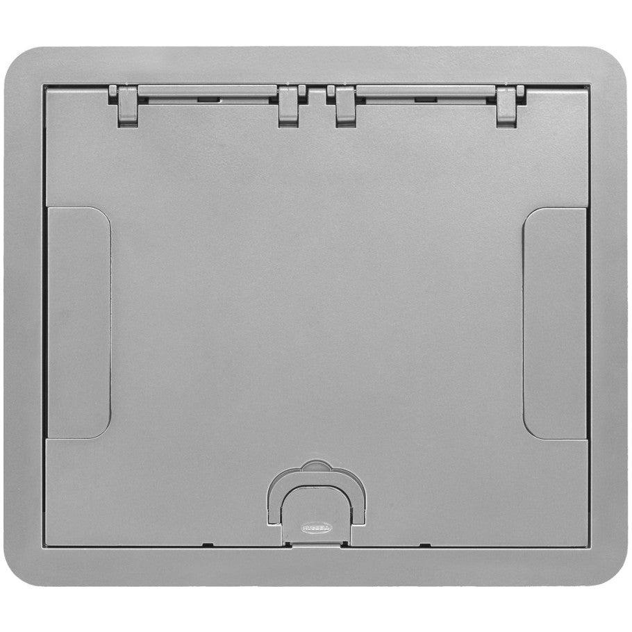 Floor Box Cover, Aluminum, 6 Gang, 10 Gang, 180  176; Opening, Rectangular