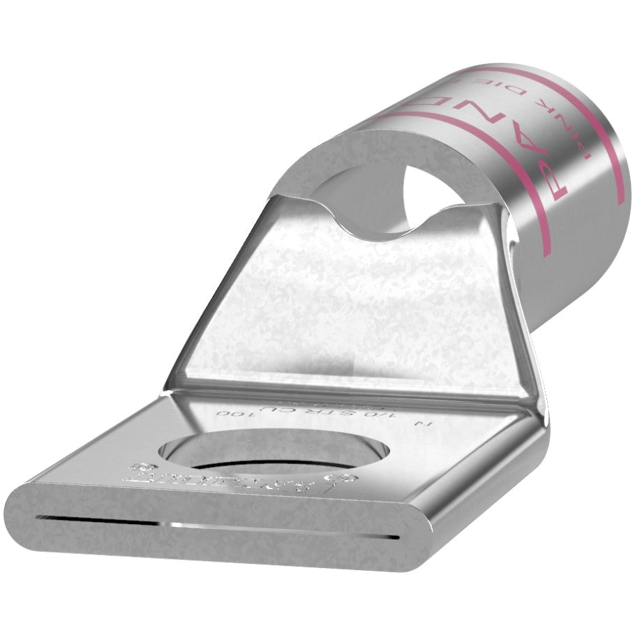 One-Hole Standard Barrel Lug with Inspection Window, 3/8 in., 1/0 AWG