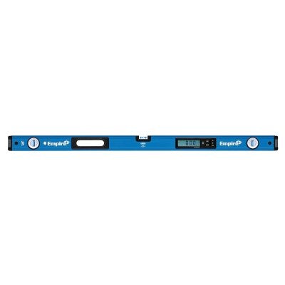 TRUE BLUE Digital Box Level, Auto-Calibrated, Non-Magnetic, 48 in L, 3 Vials, Includes 2 AA Batteries