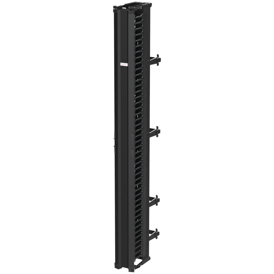 Cabletek Cable Manager with Posts   Gates, Vertical, Double-Sided, 84 H x 6.25 in. W