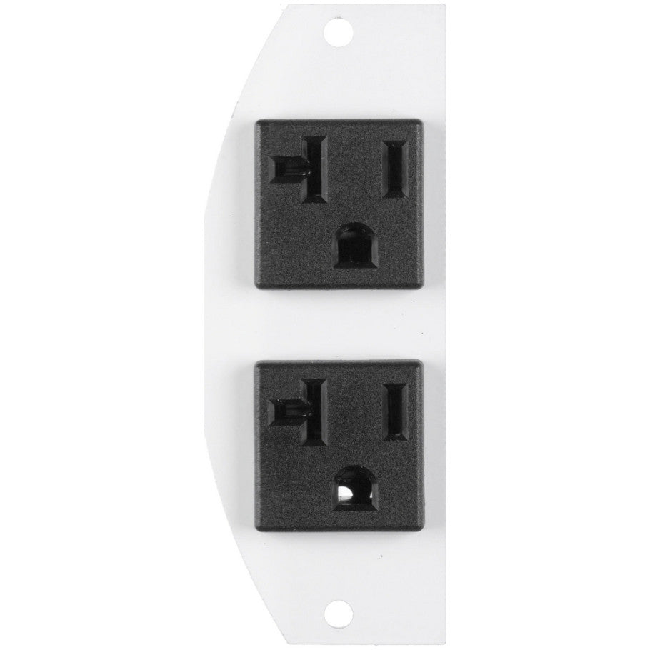 Poke-Thru Components and Accessories, Steel, White, Pre-Wired Duplex, 8 in.