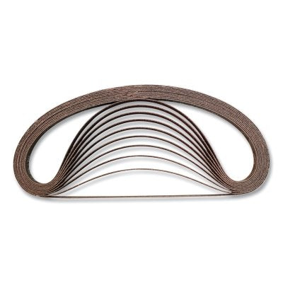 Abrasive Belt, 3/8 in W x 21 in L, 60 Grit, Aluminum Oxide