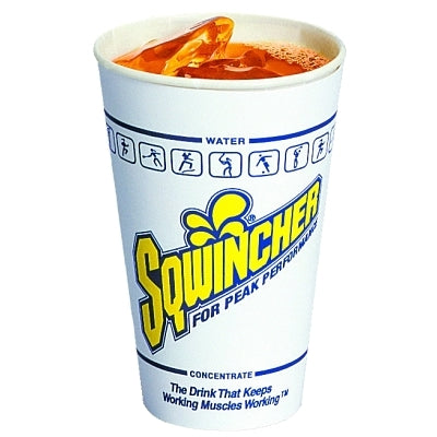 Cup, 12 oz, White/Yellow/Blue