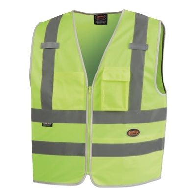 6855U/6856U Hi-Vis Multi-Pocket Safety Vest, 3X-Large, Green