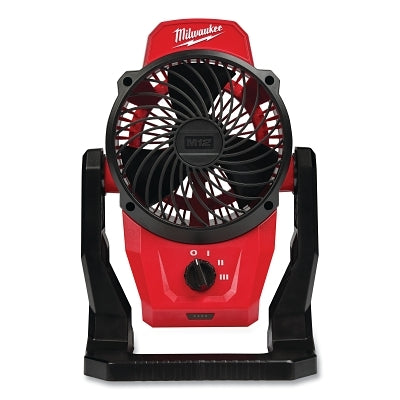 M12 Mounting Fan, Magnet, Clamp and Hole Mounting, 6 in Blades, 400 CFM Power Cap, 3-Speed, Red/Black