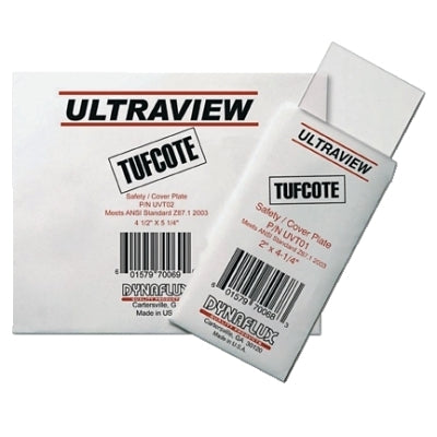 TUFCOTE Dual Purpose Safety/Cover Lens, 2 in x 4-1/4 in, Polycarbonate, Clear