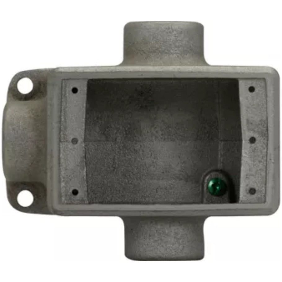 Condulet FS Box, Feraloy Iron Alloy, 1-7/8 Depth, 1-Gang, 3/4 in. Hubs End/Each Side