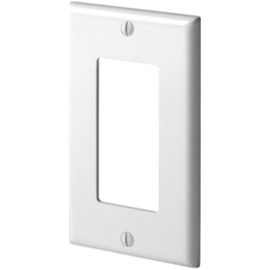 Wall Plate, Decora/GFCI Device, 1-Gang, Device Mount, Black Thermoplastic Nylon