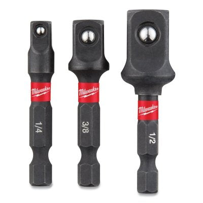 Shockwave Impact Socket Adapter Set, 1/2 in, 1/4 in, 3/8 in Socket Adapters