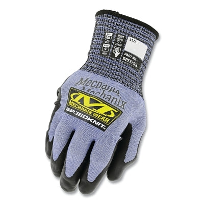 SpeedKnit Coated-Knit Work Gloves S2EC33, Medium, Light Blue