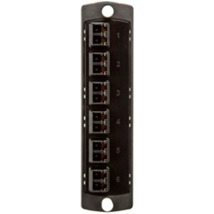Opt-X Fiber Optic Adapter Plate, MM 50, Duplex, 12-Fiber, LC