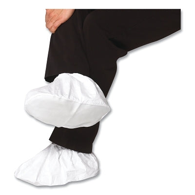 Tyvek IsoClean Clean Shoe Cover, Gripper Soles, Large, White