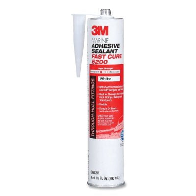3M 051135-06520 Marine Adhesive Sealant, 295 mL, Cartridge, White, Fast Cure