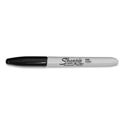 Fine Tip Permanent Marker, Black, Bullet