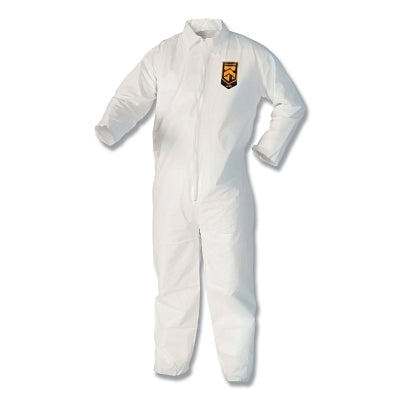 A40 Liquid & Particle Protection Coveralls, Zipper Front, White, X-Large