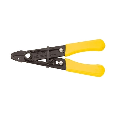 Compact Wire Stripper/Cutter w/ Spring, 5 in Long, 26-12 AWG Solid/Stranded, Yellow