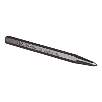 Prick Punches - Full Finish, 4-1/2 in, 5/16 in Tip, Alloy Steel