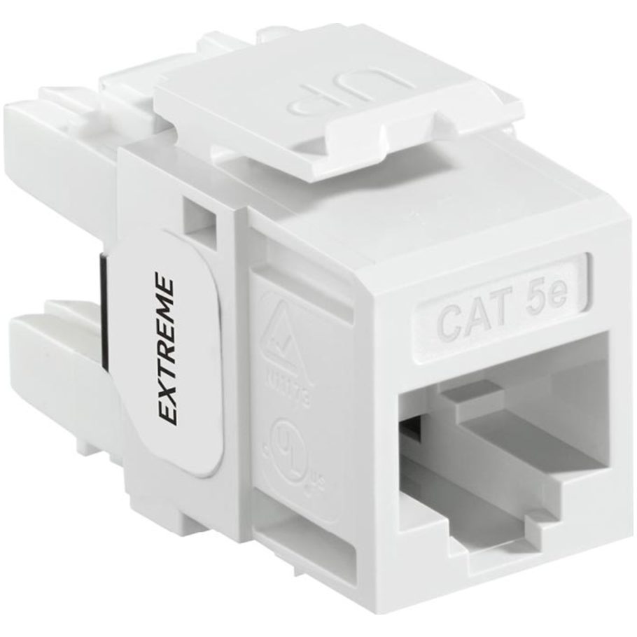 eXtreme Cat 5e QuickPort Connector Quickpack, White