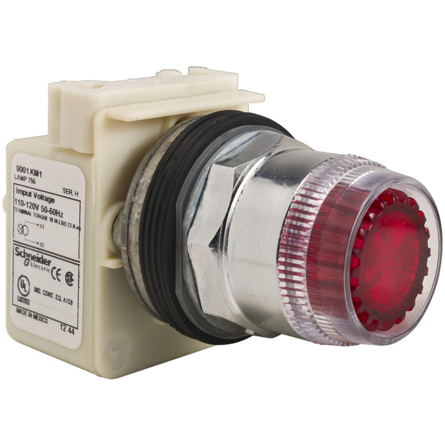 Illuminated Momentary Red Round Full Guard PushButton Operators
