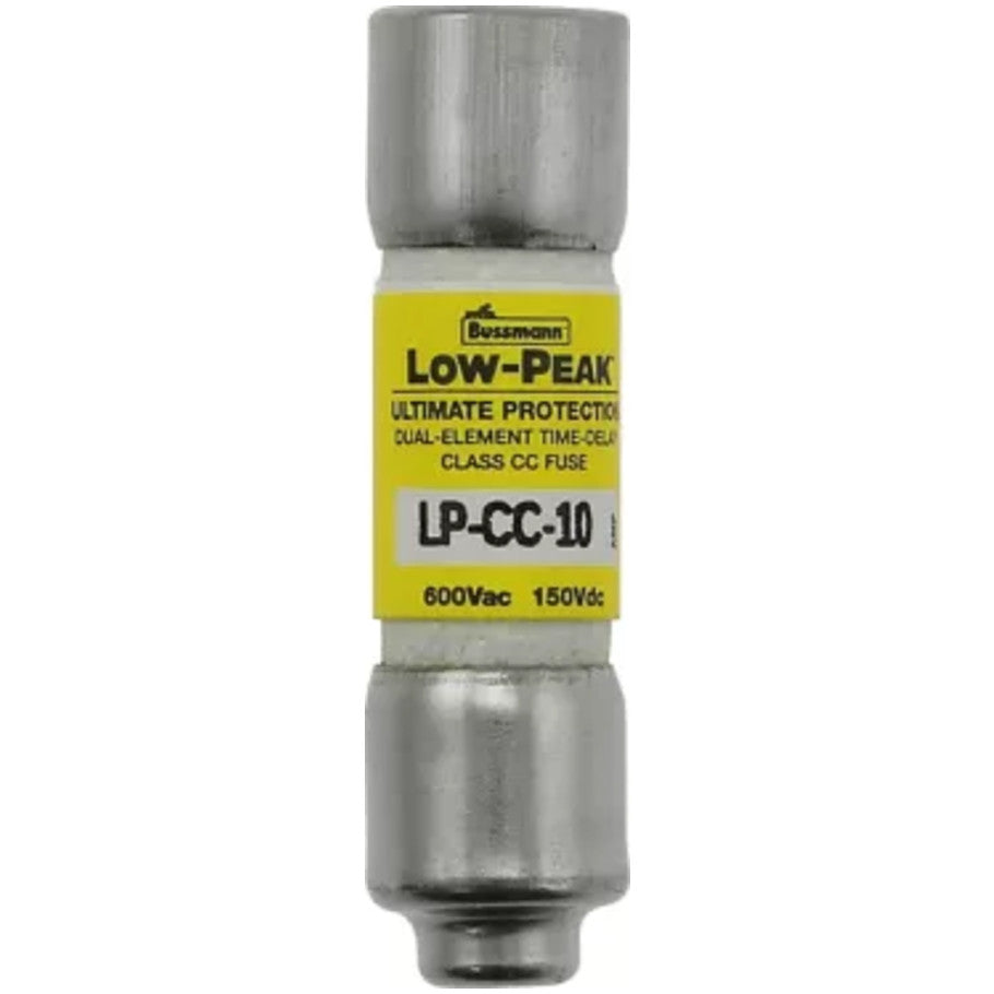 Low-Peak LP-CC Series Class CC Time Delay Fuse, Rejection, Current-Limiting, 10A, 600Vac/150Vdc, 13/32 x 1-1/2 in.