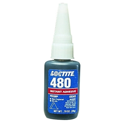 480 Prism Toughened Instant Adhesive, 20 g, Tube, Black