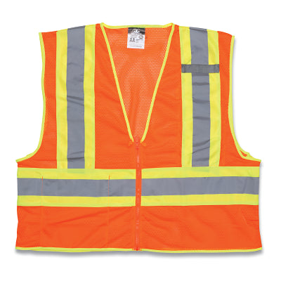 WCCL2O Luminator Class 2 Safety Vest, 4X-Large, Fluorescent Orange