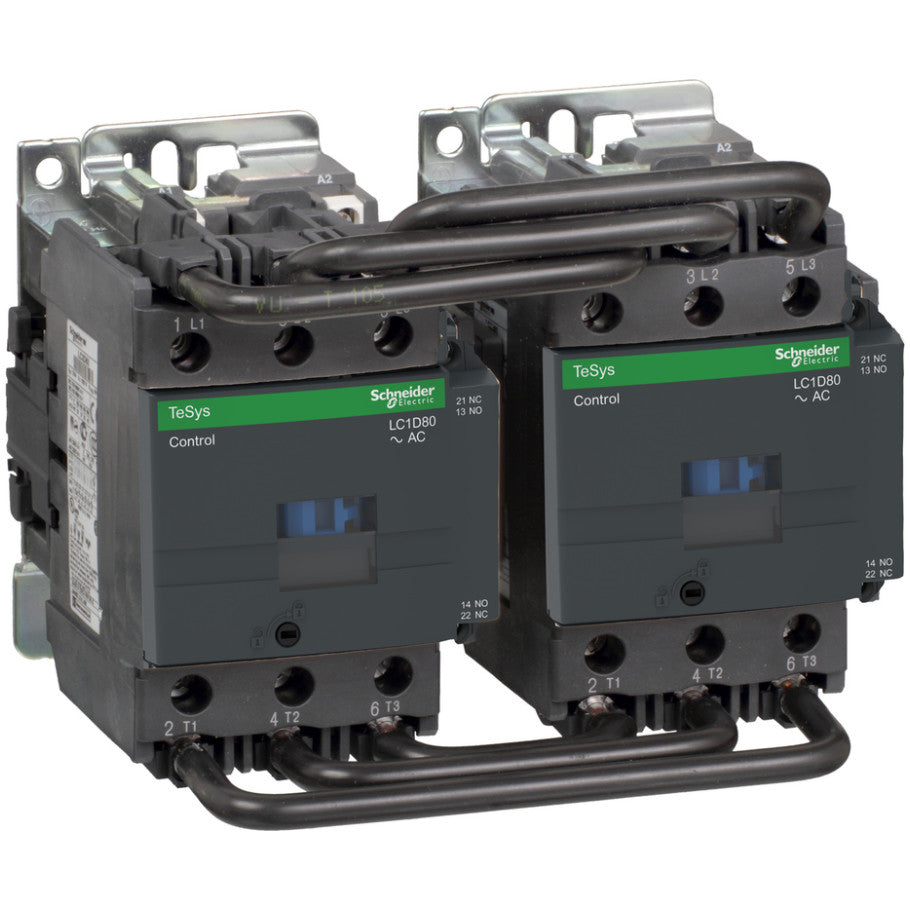 TeSys Deca reversing Contactor - 3P(3 NO) - AC-3/AC-3e -    440 V 80 A - 120 V AC coil