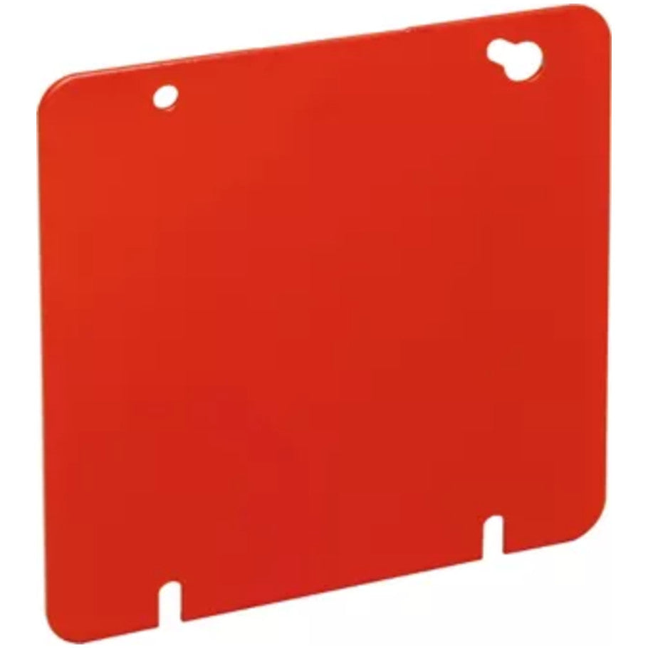Red Steel Flat Blank 4-11/16 Square Box Cover