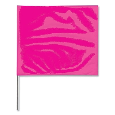 Stake Flag, 2 in x 3 in, 24 in H, Pink Glo