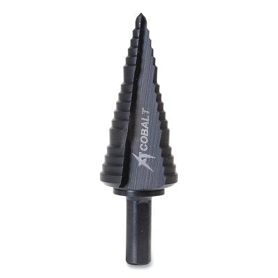 Kwik Stepper Cobalt Step Bit, 1/2 in to 1-1/8 in Cutting dia, 3 Steps