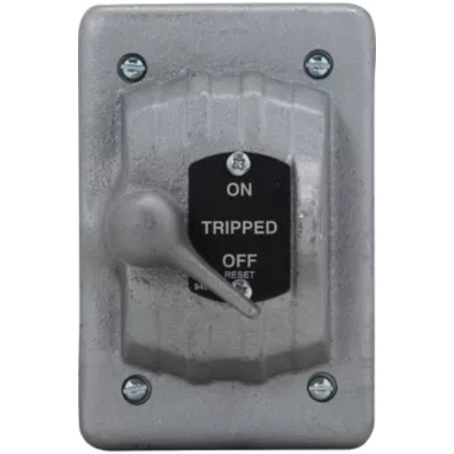 Box Cover, Cast Iron or Aluminum Device Box, 1-Gang, Feraloy Iron Alloy, Manual Motor Starting Switch ON/OFF Operation