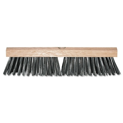 Carbon Steel Wire Deck Brushes, 12 in, Carbon Steel Wire