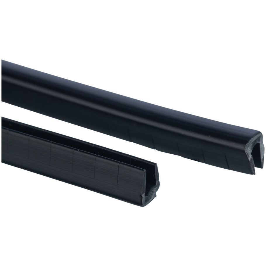 Slotted Grommet Edging, Polyethylene, Black, 0.144 in. Thick, 100 ft. Roll