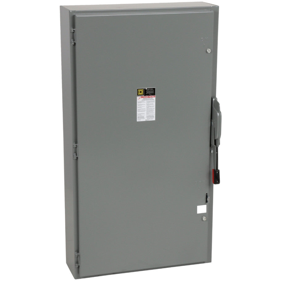 Safety switch, heavy duty, fusible, 600A, 4 wire, 3 pole, 1 neutral, 500hp, 600VAC/DC, NEMA 1