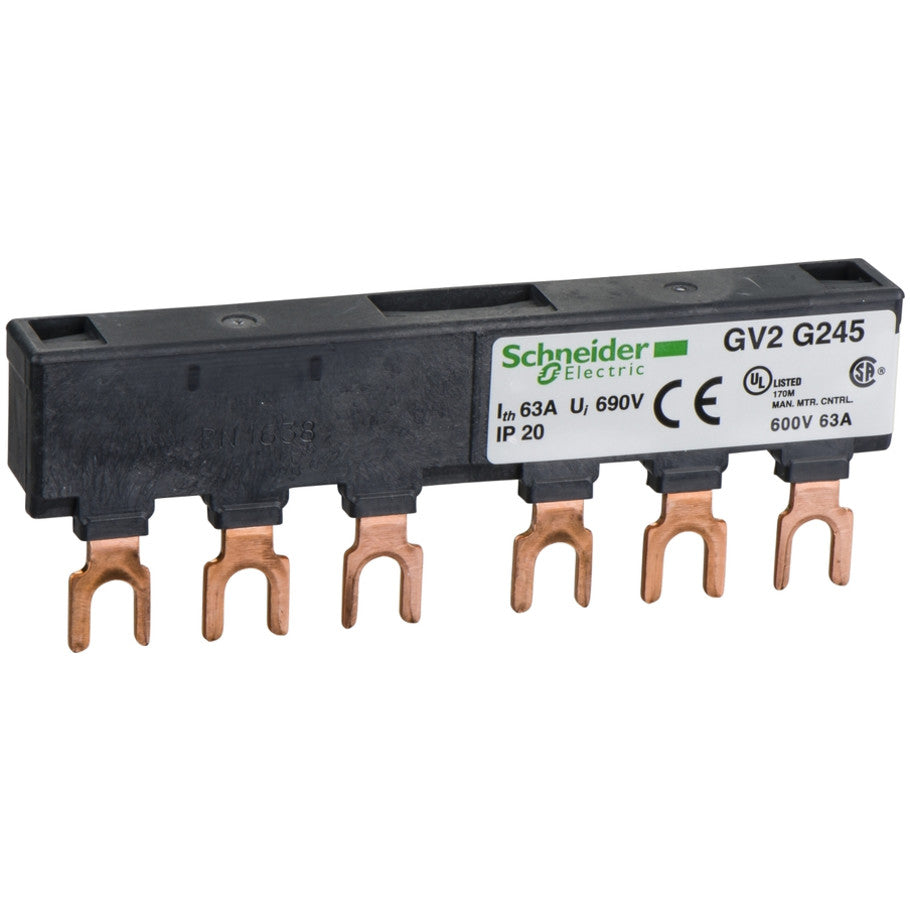 Linergy FT, Comb busbar, 63 A, 2 tap-offs, 45 mm pitch