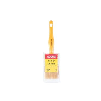 Soft Tip Paint Brushes, 2 in W, Synthetic blend, plastic handle