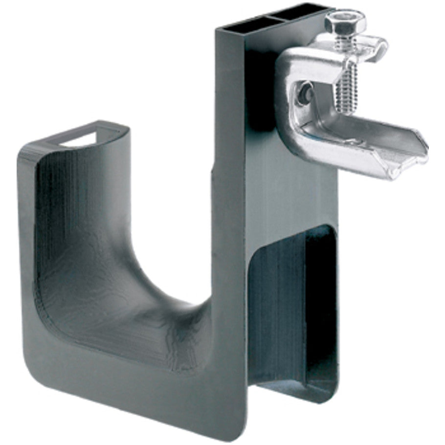 J Pro Nylon 6.6 J Hook With Non Rotating Screw On Beam Clamp For Up to 1/2 in. Thick Flange, 2 in.